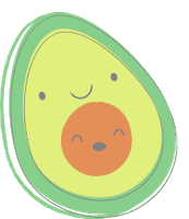 Cartoon Kawaii Avocado