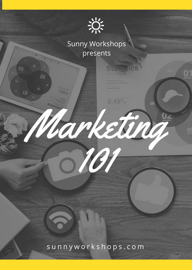 yellow marketing corporate flyer templates by canva workshop flyers canva