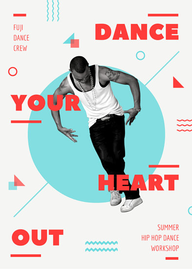 geometric dance workshop flyer templates by canva workshop flyers canva