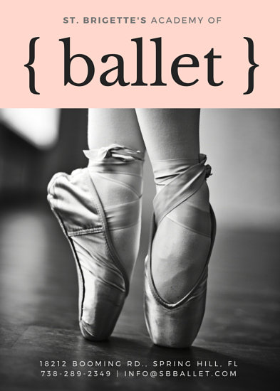 pink ballet dance flyer templates by canva flyer pointe