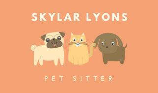 pet sitting business cards
