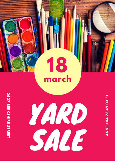 pink yard sale flyer templates by canva office supplies flyers