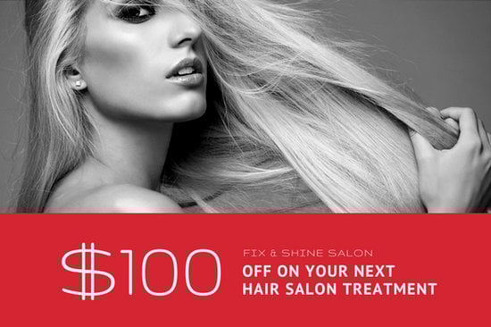 hair salon gift certificate templates