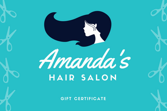 hair salon gift certificate templates