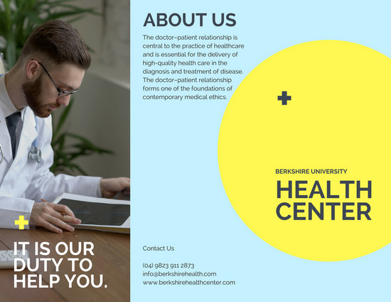 medical pamphlet template