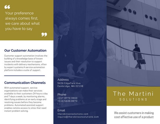 business trifold