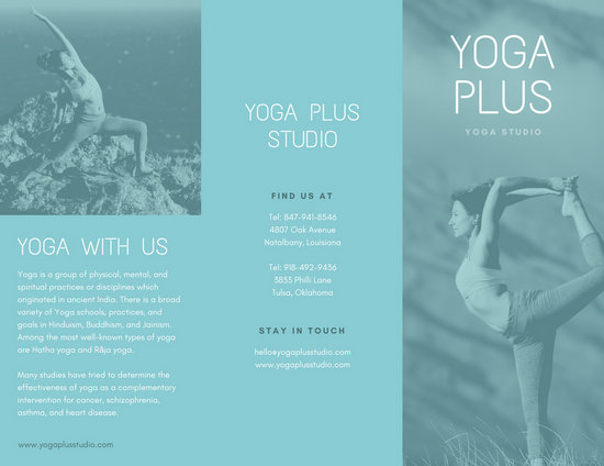 yoga brochure design