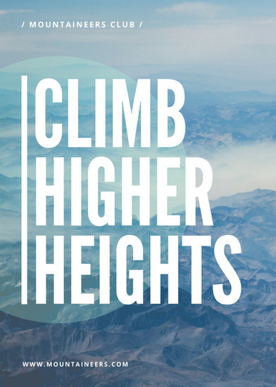 mountaineering club minimal flyer templates by canva mountaineering club flyer