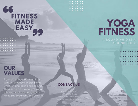 yoga brochure design