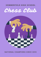 purple checkered chess club flyer templates by canva school club flyers
