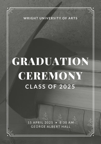 graduation border black and white