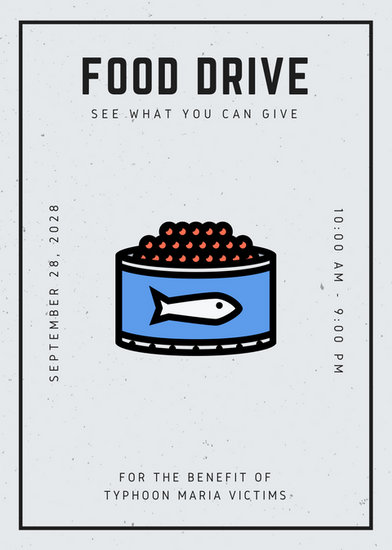 black and cream grungy minimalist food drive flyer templates by canva canned food drive flyers