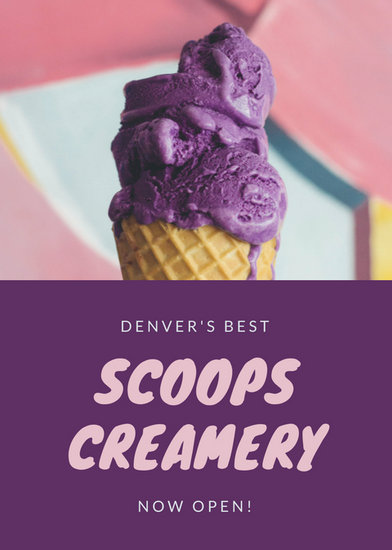 ice cream flyer