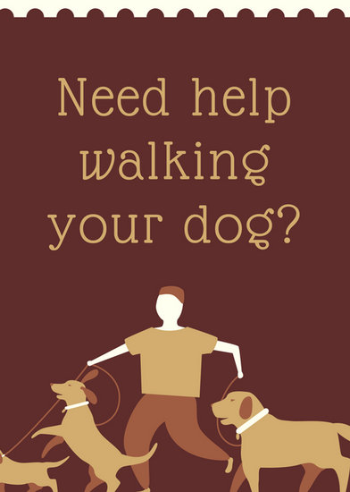 what to put on a dog walking flyer