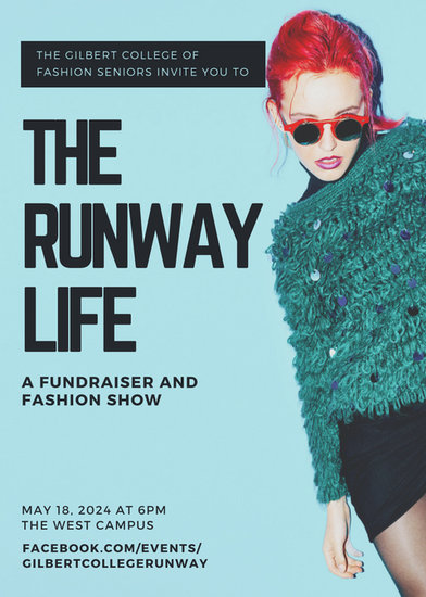 navy woman photo fashion show flyer templates by canva fashion show fundraiser flyer