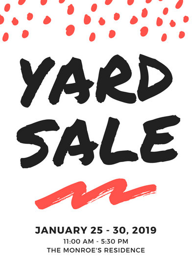 orange black creative yard sale flyer templates by canva garage sale flyers
