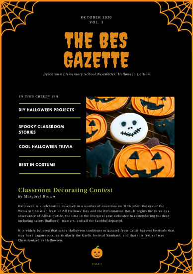 elementary newsletter