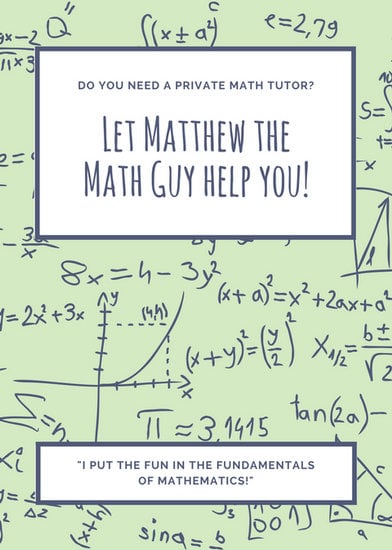 math tutor flyer