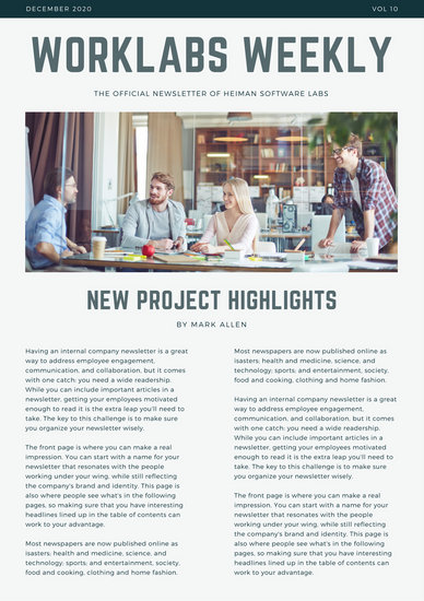new employee newsletter