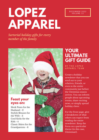 christmas newsletter