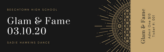 prom ticket template