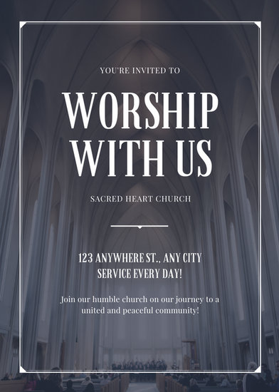 white photo invitation to church flyer templates by canva new church invitation flyer