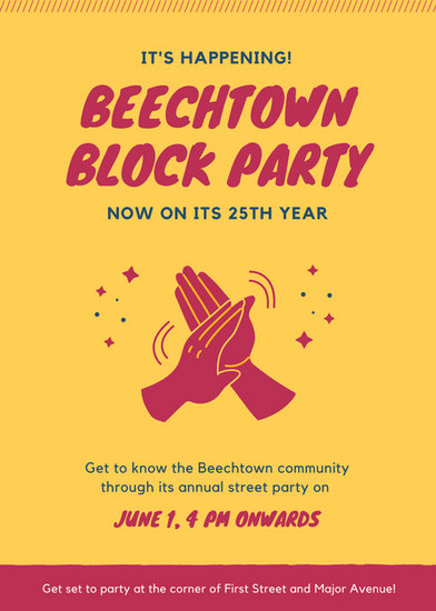 block party template flyer