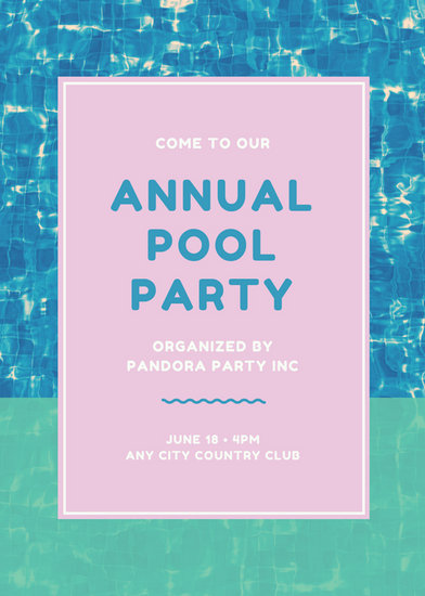 pool party flyers