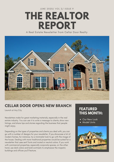 real estate newsletter