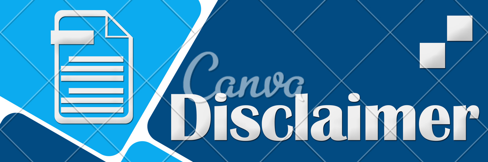 Disclaimer Two Blue Squares