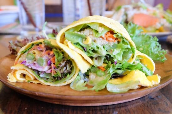 Egg wrap with salad