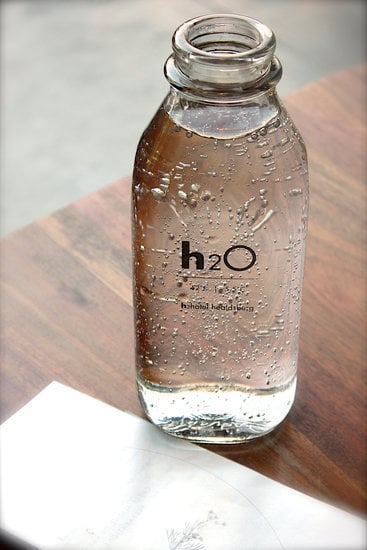 Glass water bottle