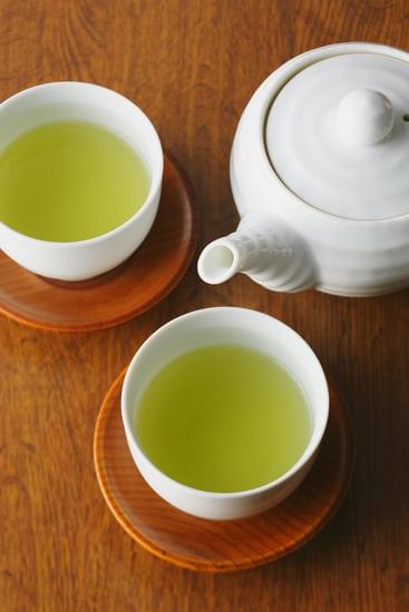 Tea Ceremony Setup with Green Tea